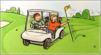 étiquette golf voiturette