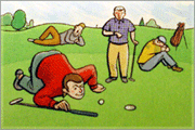 étiquette golf jeu lent